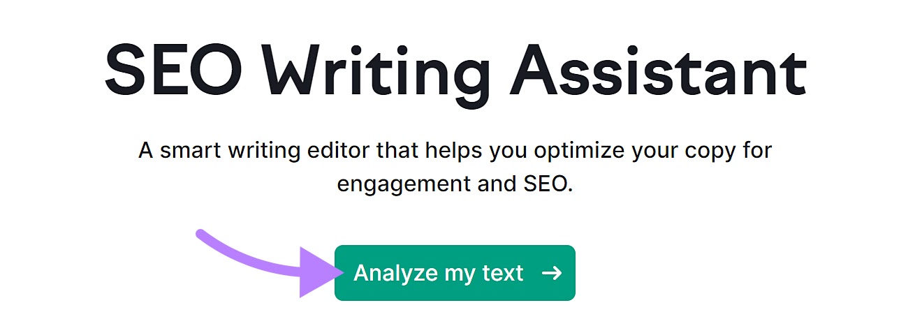 SEO Writing Assistant tool