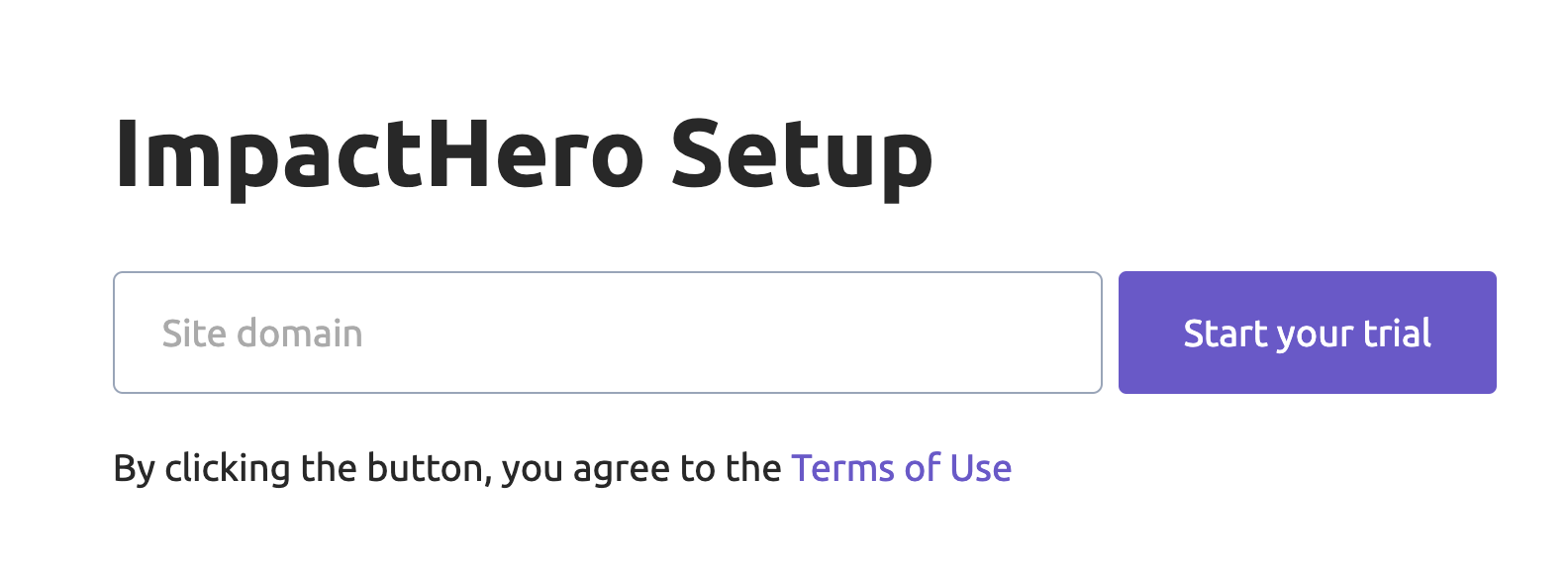 Semrush’s ImpactHero tool setup