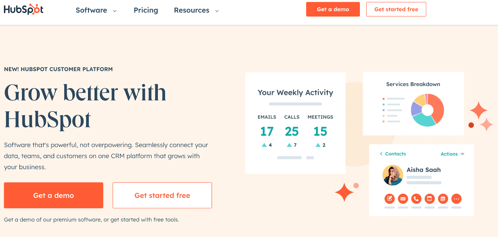 HubSpot homepage