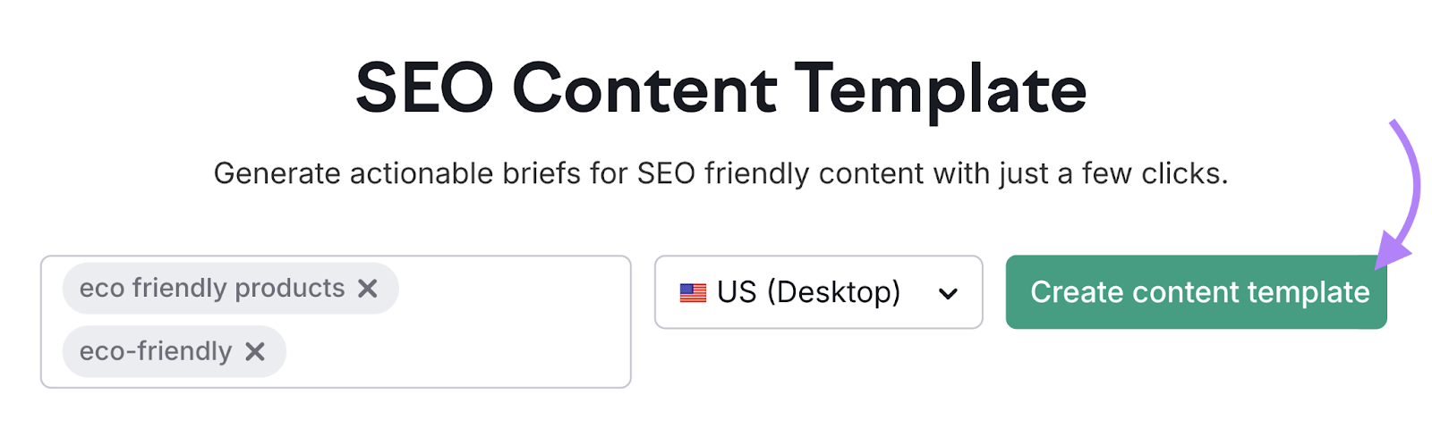 seo content template tool start