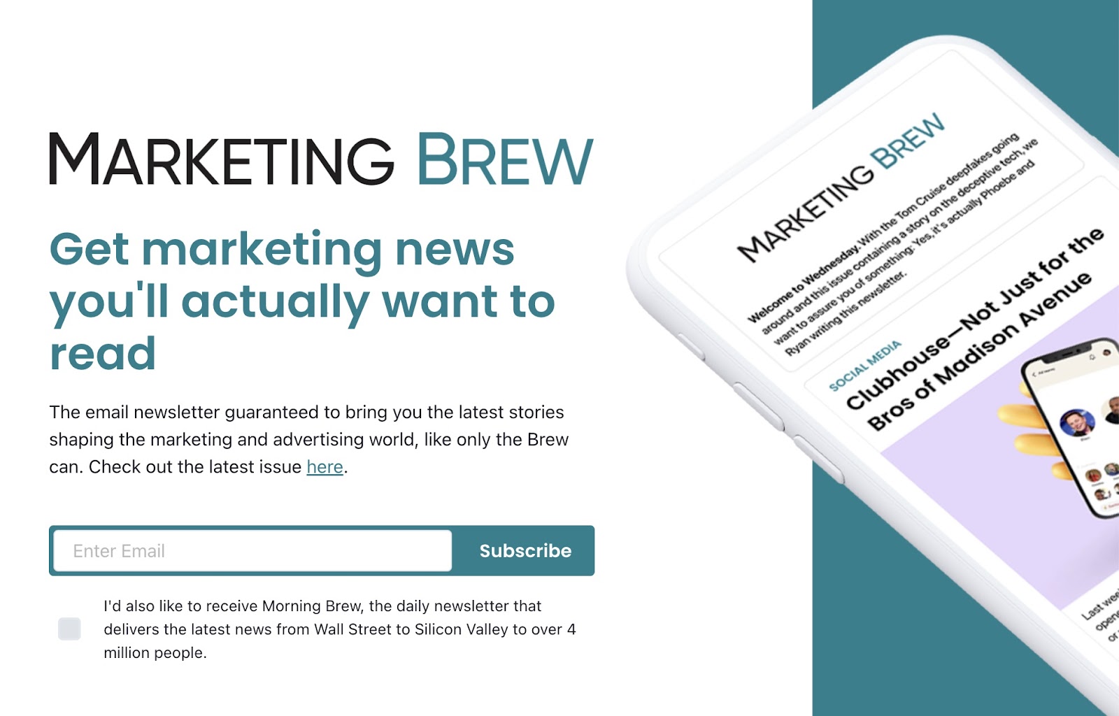 Marketing Brew's subscription