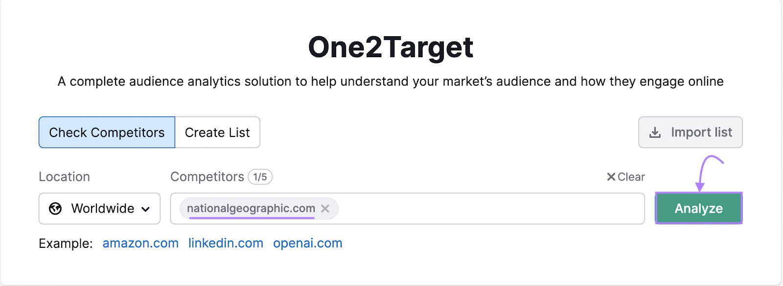 One2Target tool