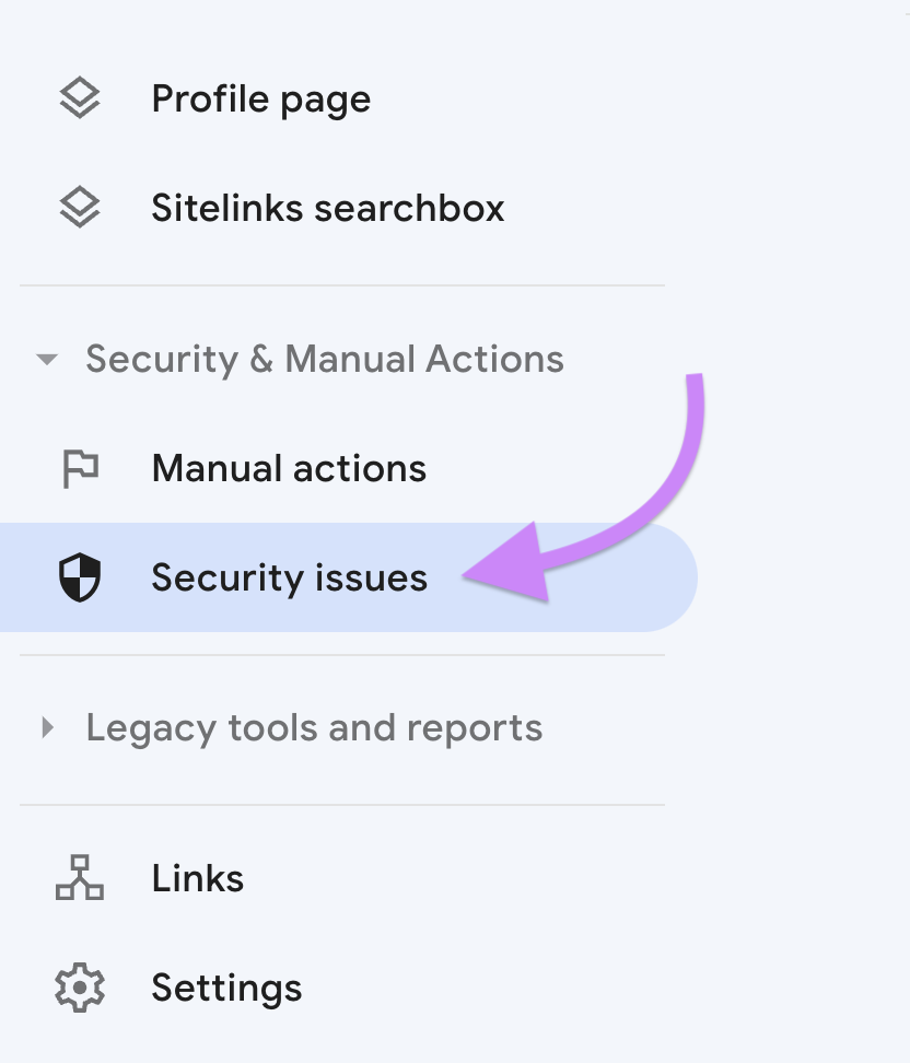 "Security issues" in Google Search Console