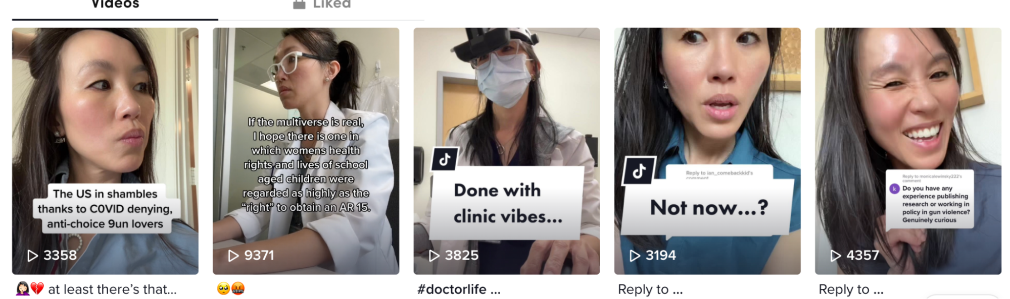 Healthcare content marketing example - TikTok