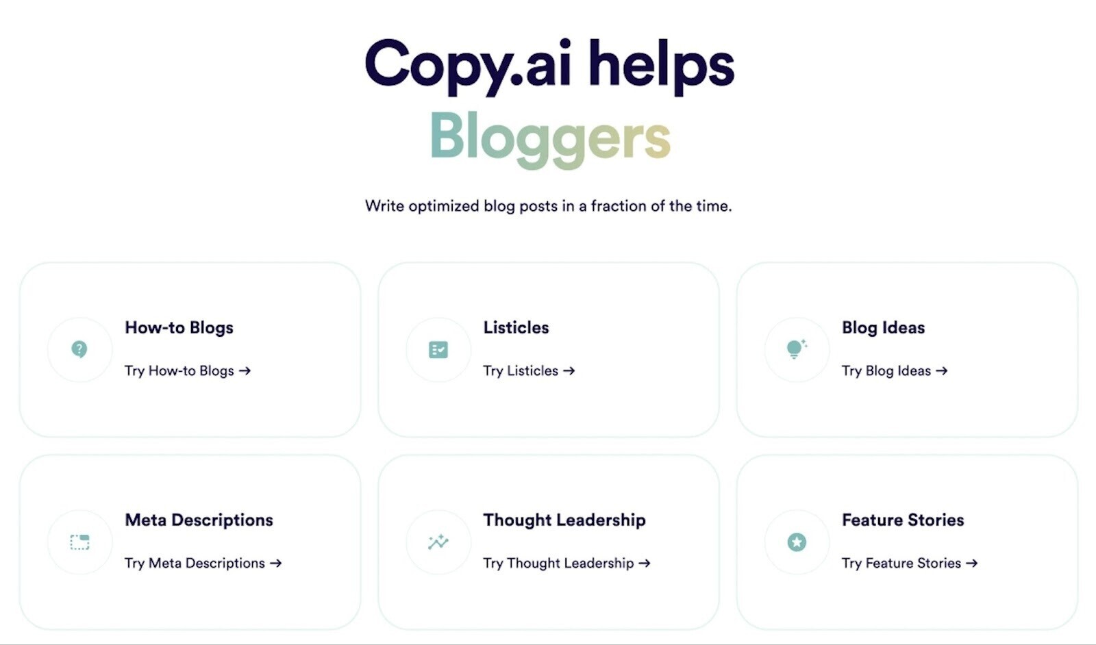 Copy.ai homepage