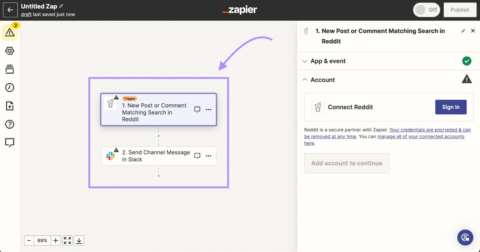 Creating a zap from scratch