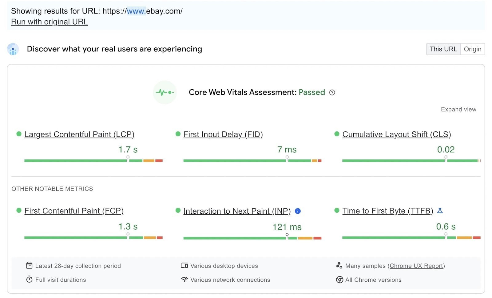 PageSpeed Insights report