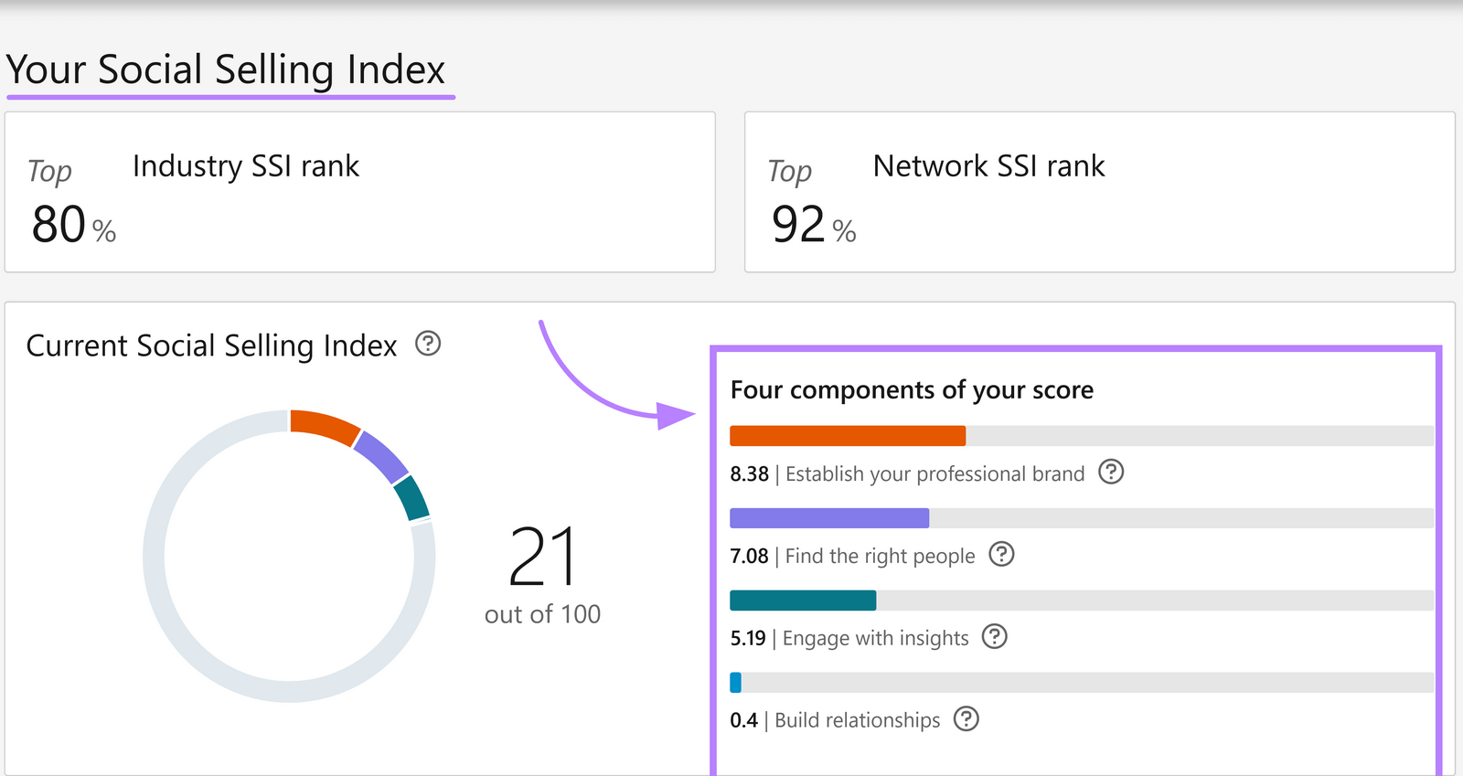 an example of an SSI report