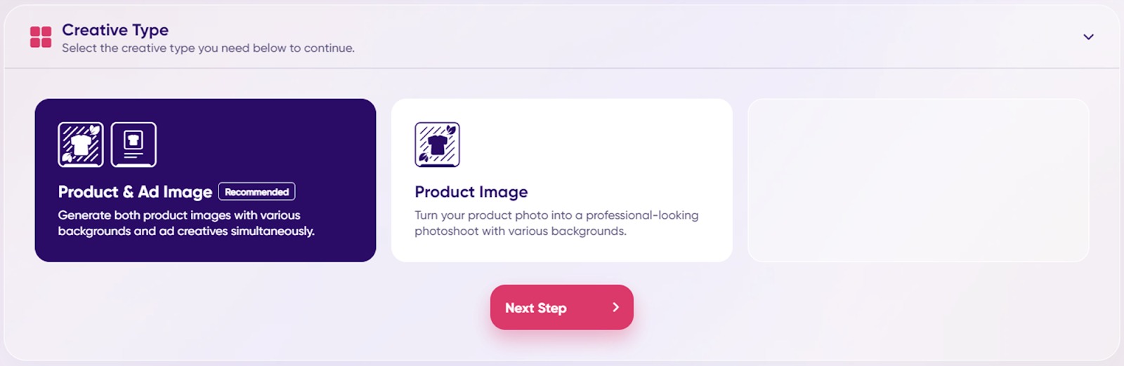 The Product Photo Ad Generator in AdCreative.ai.